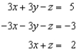 Represent the system of equations with an augmented matrix:   A)    B)    C)    D)    E)  none of these
