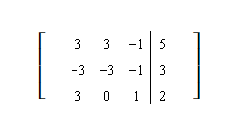 Represent the system of equations with an augmented matrix:   A)    B)    C)    D)    E)  none of these