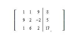 Use row operations to change the first entry in the first row to 1. Rewrite the matrix.   A)    B)    C)    D)    E)  none of these