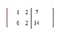 Use row operations to change the first entry in the second row to 0. Rewrite the matrix.   A)    B)    C)    D)    E)  none of these