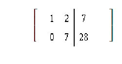 Use row operations to change the first entry in the second row to 0. Rewrite the matrix.   A)    B)    C)    D)    E)  none of these