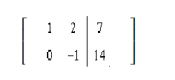 Use row operations to change the first entry in the second row to 0. Rewrite the matrix.   A)    B)    C)    D)    E)  none of these