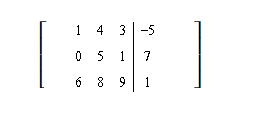 Use row operations to change the first entry in the second row to 0. Rewrite the matrix   A)    B)    C)    D)    E)  none of these