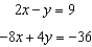 Represent the system of equations with an augmented matrix. Solve the system by rewriting the matrix in reduced row echelon form. -  A)  (0, 20)  B)  (0, 0)  C)  (2, 0)  D)  infinitely many solutions E)  no solution