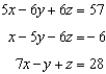 Use an algebraic method to determine which of the ordered triples is a solution to the system.   A)    B)    C)    D)    E)  none of these