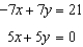 <strong>Use constant multiples of only the top equation to eliminate the variable z from the system of equations. Which system of two equations results? </strong> A) B) C) D) E) none of these