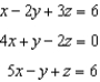 Solve the system of equations using elimination, if possible, and express the solution as an ordered triple. -  A)    B)    C)    D)  infinitely many solutions E)  no solution