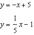 Solve the system of equations by substitution. -  A)  {-1 ,5} B)  {0 ,-5} C)  {5 ,0 } D)  infinitely many solutions E)  no solution