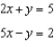 Use elimination to solve the system of equations. -  A)  {1 ,3} B)  {-1 ,3} C)  {8 ,3} D)  infinitely many solutions E)  no solution