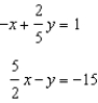 Use elimination to solve the system of equations. -  A)  {   } B)  {   } C)  {   } D)  infinitely many solutions E)  no solution