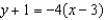 In the function  , identify the slope. A)  1 B)  -4 C)  -3 D)  3 E)  none of these
