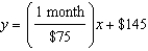 <strong>The cost to rent a 10 by 10 storage space is $75 per month plus a nonrefundable deposit of $145. Write a linear function that gives the cost, , of the storage container after Months.</strong> A) B) C) D) E) none of these