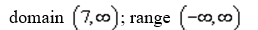 <strong>For the function use interval notation to represent the domain and the range.</strong> A) B) C) D) E) none of these