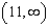 <strong>set A is the set of real numbers greater than 5 and set B is the set of real numbers less than 11. -Represent the intersection Using interval notation.</strong> A) B) C) D) E) none of these