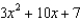 <strong>Find the discriminant of the quadratic polynomial </strong> A) 16 B) -11 C) 79 D) 88 E) none of these