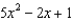 <strong>Find the discriminant of the quadratic polynomial </strong> A) -48 B) -16 C) 8 D) 20 E) none of these