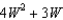 <strong>The width of a rectangle is cm. The length is twice the width plus 3 cm. Write a polynomial expression that represents the area in centimeters.</strong> A) B) C) D) E) none of these