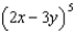 <strong>Expand the expression. Use Pascal's Triangle to find the coefficients and use the binomial theorem to find the variables in each term. - </strong> A) B) C) D) E) None of these