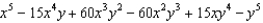 <strong>Expand the expression. Use Pascal's Triangle to find the coefficients and use the binomial theorem to find the variables in each term. - </strong> A) B) C) D) E) None of these