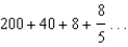 <strong>Evaluate the infinite geometric series. - </strong> A) 1000 B) 500 C) 250 D) 100 E) None of these