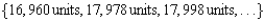 <strong>The function is a model of the number of units sold each year of a product, , when the number of years since 2006 in t. Rewrite the function as a geometric sequence with a domain of . Round to the nearest whole number.</strong> A) B) C) D) E) None of these