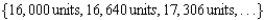 <strong>The function is a model of the number of units sold each year of a product, , when the number of years since 2006 in t. Rewrite the function as a geometric sequence with a domain of . Round to the nearest whole number.</strong> A) B) C) D) E) None of these