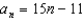 <strong>For all the problems in this set the domain is the set of positive integers. Find a formula for the nth term of the arithmetic sequence. - </strong> A) B) C) D) E) None of these