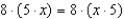 Identify the property.   A)  Commutative property of multiplication B)  Multiplicative inverse C)  Associative property of multiplication D)  Multiplicative identity
