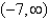 Use interval notation to represent the set of real numbers greater than   A)    B)    C)    D)   