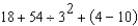 Evaluate:   A)  18 B)  0 C)  2 D)  30