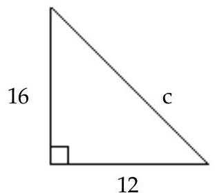  Find the unknown length in the right triangle. Simplify the answer if necessary. -   A)   2 \sqrt{7}  B)  20 C)   4 \sqrt{7}  D)  14  