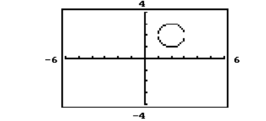  The circle or ellipse shown in the calculator-generated graph was created using function mode with a square viewing window. What are the two functions  y_{1}  and  y_{2}  that were used to obtain the graph whose equation is given? - (x-2) ^{2}+(y-2) ^{2}=1     A)   \mathrm{y}_{1}=2+\sqrt{1+(\mathrm{x}-2) ^{2}}, \mathrm{y}_{2}=2-\sqrt{1+(\mathrm{x}-2) ^{2}}   B)   \mathrm{y}_{1}=\sqrt{1-(\mathrm{x}-2) ^{2}}, \mathrm{y}_2=-\sqrt{1-(\mathrm{x}-2) ^{2}}   C)   \mathrm{y}_{1}=2+\sqrt{1-(\mathrm{x}-2) ^{2}}, \mathrm{y}_{2}=2-\sqrt{1-(\mathrm{x}-2) ^{2}}   D)   y_{1}=2+\sqrt{(x-2) ^{2}-1}, y_{2}=2-\sqrt{(x-2) ^{2}-1}