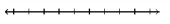  Write the set in interval notation and graph the interval. - \{x \mid x<6\}     A)   (\infty, 6]       B)   (\infty, 6)       C)   [6, \infty)       D)   (6, \infty)        