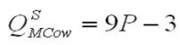 Milky Moo and Mega Cow are the only sellers of milk. Milky Moo's supply function is   at prices above $0.50 and zero at prices below $0.50. Mega Cow's supply function is   at prices above $0.33 and zero at prices below $0.33. At a price of $0.45 A)  The market supply of milk is between 9 and 10 units B)  The market supply of milk is between 4 and 5 units C)  The market supply of milk is between 5 and 6 units D)  The market supply of milk is between 1 and 2 units