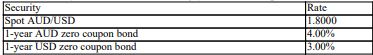 Calculate the implied forward price for the U.S. dollar as at 31 December 2002. On 1 January 2002, the following yields were quoted in the market. ?   A)  1.7827 B)  1.8720 C)  1.8175 D)  1.8540