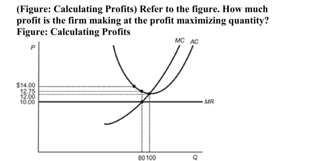 <strong> </strong> A)a profit of $200 B)The firm is not making a profit-it is making a loss of $220. C)The firm is not making a profit-it is making a loss of $200. D)The firm is not making a profit-it is making a loss of $320.