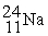  The bombardment of <sup>23</sup>Na <sup> </sup>with a <sup>2</sup>H nuclei gives two products, one of which is hydrogen. The other product is:    +    \rightarrow   + _____ A)    B)    C)    D)    