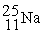  The bombardment of <sup>23</sup>Na <sup> </sup>with a <sup>2</sup>H nuclei gives two products, one of which is hydrogen. The other product is:    +    \rightarrow   + _____ A)    B)    C)    D)    