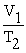 A mathematical statement of Charles' law is ________. A)  V<sub>1</sub>T<sub>1</sub> = V<sub>2</sub>T<sub>2</sub> B)  V<sub>1</sub> + T<sub>1</sub> = V<sub>2</sub> + T<sub>2</sub> C)    =   D)    =  