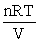 The ideal gas equation cannot be written as ________. A)  PV = nRT B)  P =   C)  R =   D)  R =  