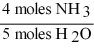 <strong>Which one of the following conversion factors is not consistent with the equation? 4NH<sub>3</sub> + 5 O<sub>2</sub> \rightarrow 4NO + 6H<sub>2</sub>O</strong> A) B) C) D)