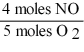 <strong>Which one of the following conversion factors is not consistent with the equation? 4NH<sub>3</sub> + 5 O<sub>2</sub> \rightarrow 4NO + 6H<sub>2</sub>O</strong> A) B) C) D)