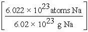 Which of the following is the correct  set-up  for the problem  How many atoms are present in 15.0 g Na?  A)  15.0 g Na ×   B)  15.0 g Na × ×     C)  15.0 g Na × ×     D)  15.0 g Na ×  