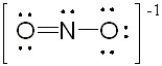 The following represents one of the resonance structures for the nitrite ion, NO<sub>2</sub><sup>-</sup>.   How many additional resonance structures can be drawn for NO<sub>2</sub><sup>-</sup>? A)  0 B)  1 C)  2 D)  3