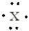 In the Lewis structure, X represents a period 3 nonmetal. Identify the nonmetal.   A)  aluminum B)  sulfur C)  chlorine D)  nitrogen