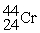 Choose the correct chemical symbol for an atom that contains 20 e<sup>?</sup> and 24 n. A)    B)    C)    D)   