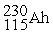 The hypothetical element athenium (Ah) occurs in two isotopic forms:   (86.500% abundance, relative mass of 230.145 amu) and   (13.500% abundance, relative mass of 231.769 amu). Calculate the atomic mass of athenium.