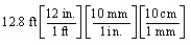 <strong>According to dimensional analysis, which of the following is a correct set-up for the problem How many millimeters are there in 12.8 feet?</strong> A)   B)   C)   D)   <div style=padding-top: 35px> 