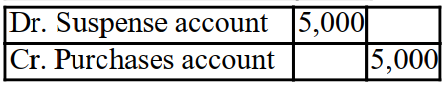 Which of the following postings is most likely to correct the error? The trial balance of Alma Ltd is out by £5,000. The balances are as follows:   A)    B)    C)    D)   