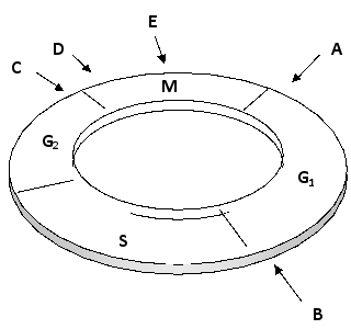 Which of the time points (A to E) in the following schematic drawing of the mammalian cell cycle represents the restriction point?   